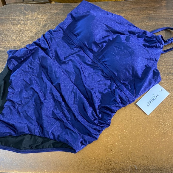 Nwt One shoulder Loop Strap Swimsuits For All One Piece size 16 - Picture 4 of 5